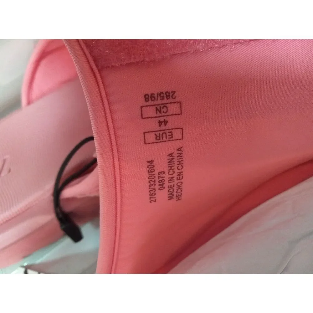 Zara Women Pink Terry Cloth Fastner‎ Slip On Chunky Slip On Sandals Size 11 - Picture 4 of 9